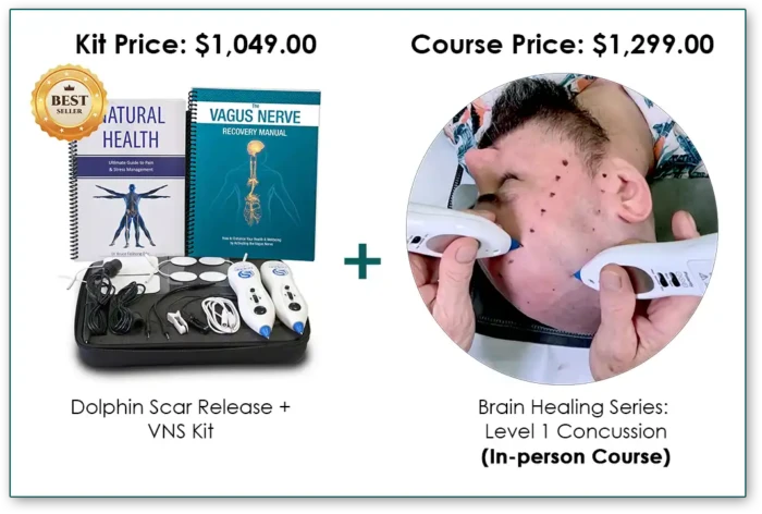 Dolphin Pro Scar Release + Vagus Nerve Stim kit + Brain Healing Series Level 1 Concussions In-person Course
